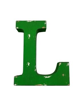 Letter L Wall Decor Green